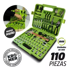 Set Juego Herramientas Tubos Y Llaves Kroner De 110 Piezas