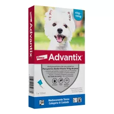 Pipeta Advantix 4-10kg Elimina Garrapatas Y Pulgas