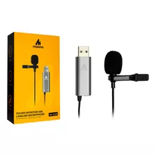 Microfone Condensador De Lapela Usb Maono Au-ul20 Premium Cor Prateado