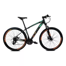 Bicicleta Aro 29 Ksw Color Altus 7.0 24v Hidraulico + Trava Cor Laranja/verde Tamanho Do Quadro 17