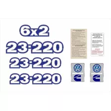 Adesivo Volkswagen 23-220 6x2 Emblema Mwm Caminhão Cmk92 Fgc