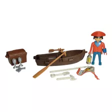 Boneco Playmobil Pirata 3570 - Geobra 1974 Antigo