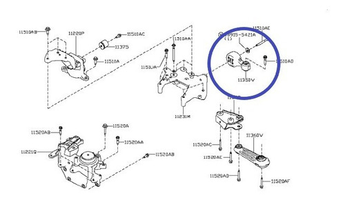 Soporte Motor Derecho Superior (biela) Nissan X-trail T-32 Foto 2