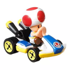 Hot Wheels Mario Kart Toad Standard Kart Escala 1/64 Mattel Color Rojo Y Blanco