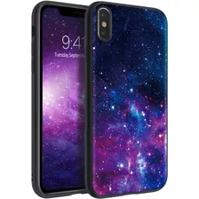 Funda Violeta Para iPhone X/xs Con Diseno De Nebulosa