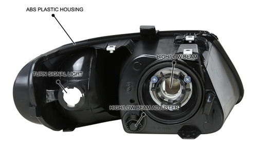 Faros 2001-2007 Dodge Caravan Chrysler Town \u0026 Country Negros Foto 3