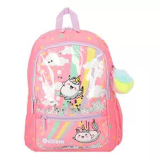 Mochila Backpack Logan 4xt Pink Unicorn Xtrem