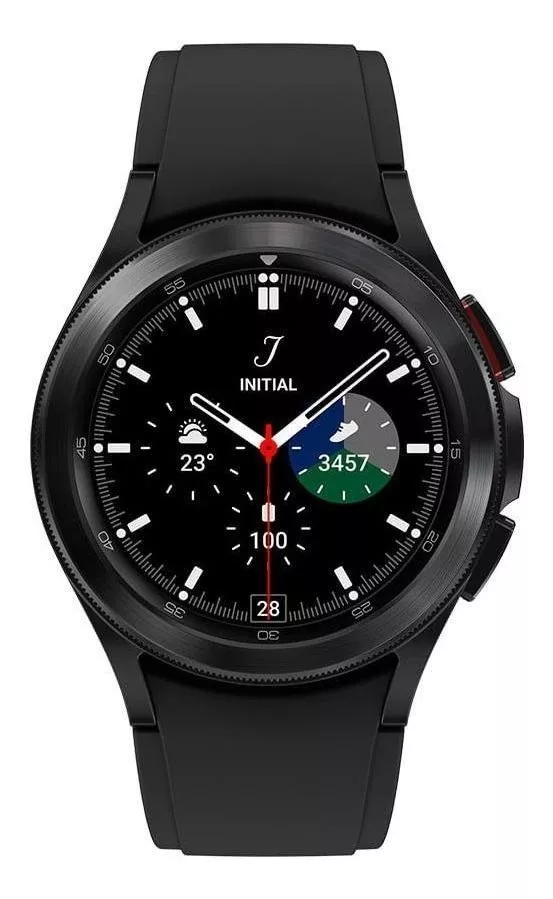 Samsung Galaxy Watch4 Classic (lte) 1.2  Com Rede Móvel Caixa 42mm De  Aço Inoxidável  Black, Pulseira  Black De  Fluoroelastómero E O Arco  Black De  Aço Inox Sm-r885f