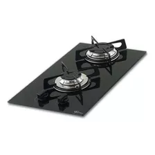 Cooktop Fischer 2 Bocas Vidro Preto Chama Rápida Bivolt