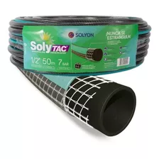 Manguera Riego 1/2 50 Mts Anticolapsable Solytac Ref Solyon Color Azul