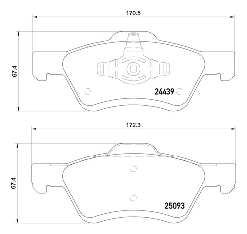 Brembo Balatas Mercury Mariner Hybrid 2006-2007 Delantero Foto 2