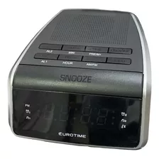 Radio Reloj Eurotime Am Fm 220v 33/509.10 - Negro Garantia