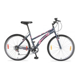 Mountain Bike Femenina Baccio Alpina Lady R26 6v Frenos V-brakes Color Gris/rosa