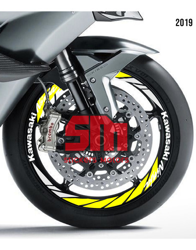 Stickers Reflejantes Y Nen Para Rin De Moto Kawasaki Ninja  Foto 6