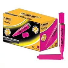 12 X Canetas Marca Texto Bic Pincel Canetao Cores Fluor