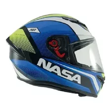 Capacete Nasa Ns-701 Evolution Azul E Verde