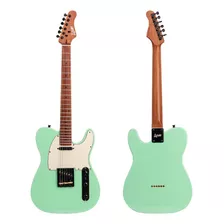 Guitarra Eléctrica Telecaster Pro Luxars Micros Alnico Color Surf Green Material Del Diapasón Maple Orientación De La Mano Diestro