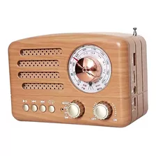 Radio Vintage Retro Bluetooth Usb Microsd Fm Am Mk-615bt