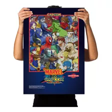 Pôster Marvel Vs Capcom Retro Arcade Capcom Retro A2 42x60cm