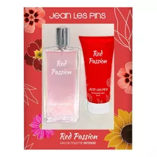 Perfume Red Passion Edt 100 Ml + Body Lotion Jean Les Pins