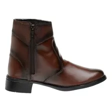 Botas Feminina Cano Curto Com Detalhe Couro Coturno