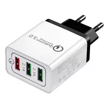 Cargador De Pared 3 Puertos Usb Qualcomm Quick Carge 3.0