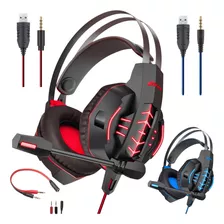 Fone De Ouvido Headset Gamer Pro Luz Led P2 P3 Usb On-ear
