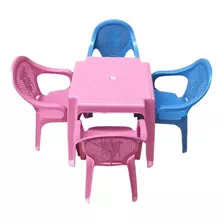 Conjunto Mesa Infantil E 4 Cadeiras Antares Colorido 1 Kit 