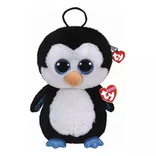 Pinguim De Pelúcia Bolsa Mochila Ty Waddles Dtc Preto