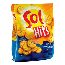 Biscoito Salgadinho Hits Sol Original 80g - Embalagem C/ 24 