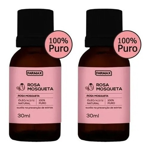 Óleo Hidratante Para Corpo Farmax Natural 100% Puro De Rosa Mosqueta 30ml En Pote