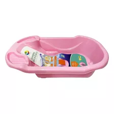 Banheira Ergonômica Safety & Comfort Rosa Bebê - Tutti Baby Liso