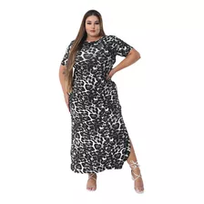 Vestido Plus Size Longo Meia Manga Lindo Evangélico