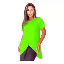 Blusa Mullet Alongada Bata Feminina Estilosa Soltinha Linda