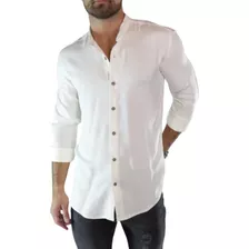 Camisa Para Hombre Cuello Neru - Mao - Chino | Algodon Lino 