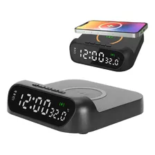 Reloj De Carga Inalámbrico Multifunción 3 En 1 Led 15w Nuevo