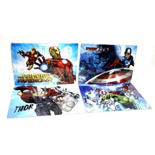 Kit 4 Quebra Cabeça Vingadores 63pçs Jogo Puzzle Crianças