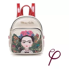 Mini Mochila Frida Kahlo Cartoon Backpack Original 1001 Bgrd
