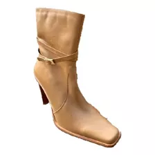 Botín Nuevo De Cuero Napa Mujer Caprice Camel