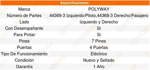 Set 2 Espejos Polyway Bmw Serie 3 99_04 Foto 3