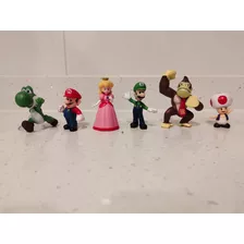 6 Figuras Mario Bros Nintendo (4 A 7 Cm) Nuevas