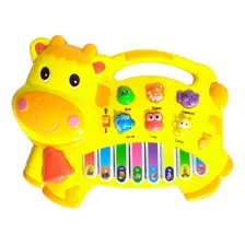 Brinquedo Piano Musical Baby Infantil Bichos Vaca Amarela