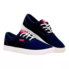 Tênis Sapato Casual Masculino E Feminino Ollie Azul Marinho