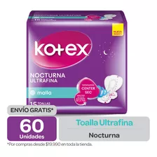 Toalla Higiénica Kotex Noct Ultrafina Malla 60 Un