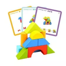 Brinquedo Educativo Bloco De Montar Com Cards Tooky Toy