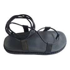 Sandália Feminina Birkem De Amarrar Papete Flatform Conforto