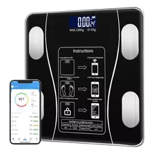 Balanza De Baño Digital Bluetooth 180kg Personas Color Negro