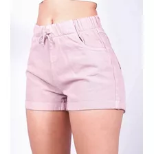 Short Drill Rigido Palo Rosa Talla 28 Chica Como 26 Nuevo 