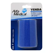 Venda Autoadherible Color Azul 7..5 Cm X 4.5 M Alfa Medical