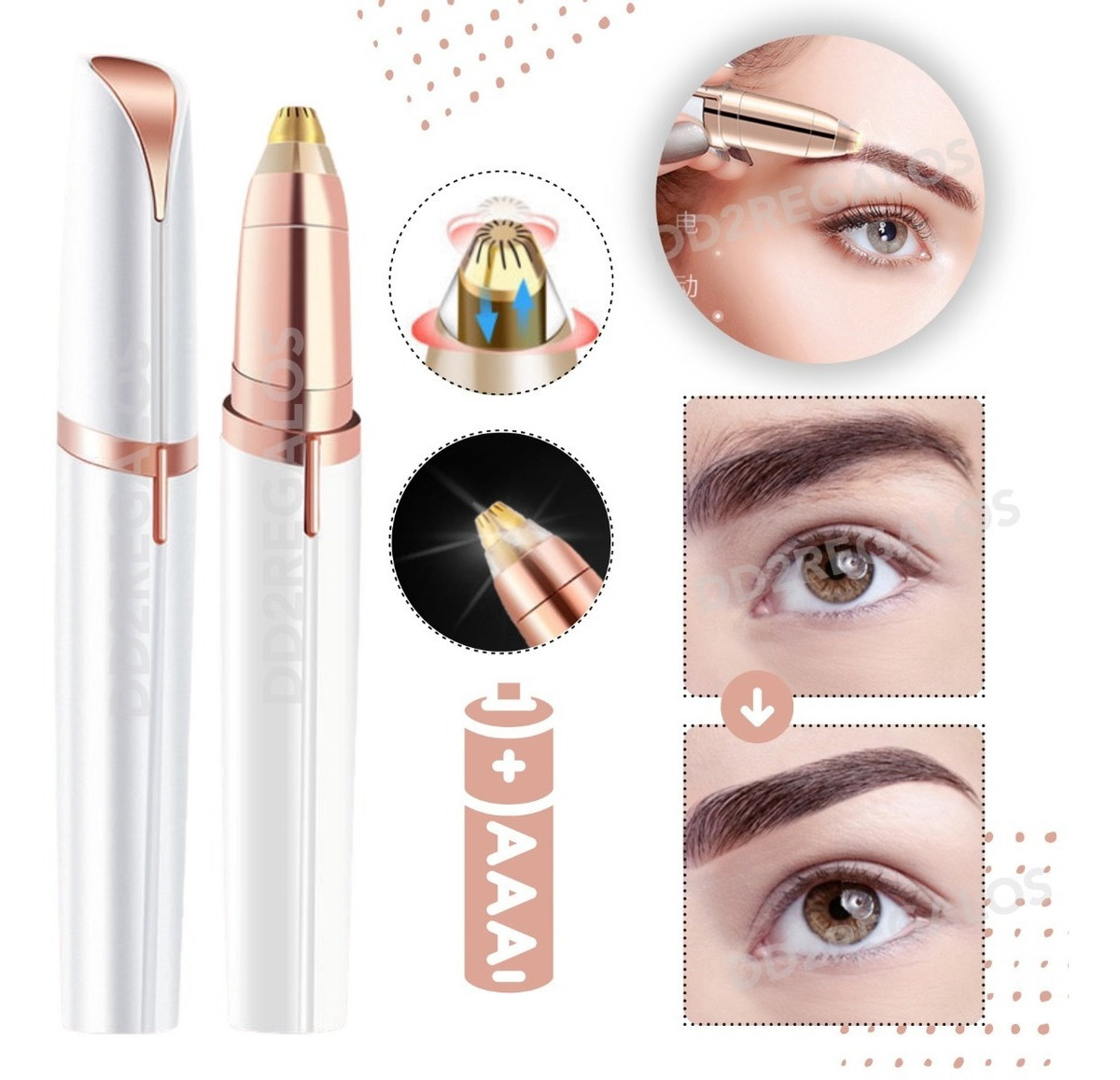 Depilador Facial Vello Cejas Removedor Mujer Sin Dolor Apila